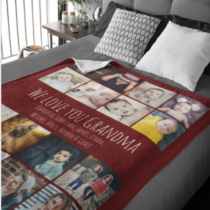 Couverture Polaire 16 Photos Collage and Personalized Texte