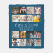 Couverture Polaire 16 Photos Collage and Personalized Texte (Devant)