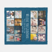 Couverture Polaire 16 Photos Collage and Personalized Texte (Devant (Horizontal))