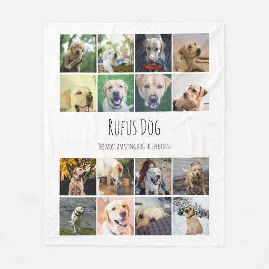 Couverture Polaire 16 Photos Collage and Personalized Texte (Devant)