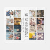 Couverture Polaire 16 Photos Collage and Personalized Texte (Devant (Horizontal))