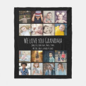 Couverture Polaire 16 Photos Collage and Personalized Texte (Devant)