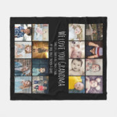 Couverture Polaire 16 Photos Collage and Personalized Texte (Devant (Horizontal))