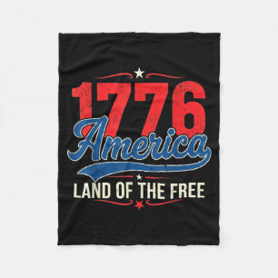 Couverture Polaire 1776 Amérique Terre De Libre Vintage Patriotique