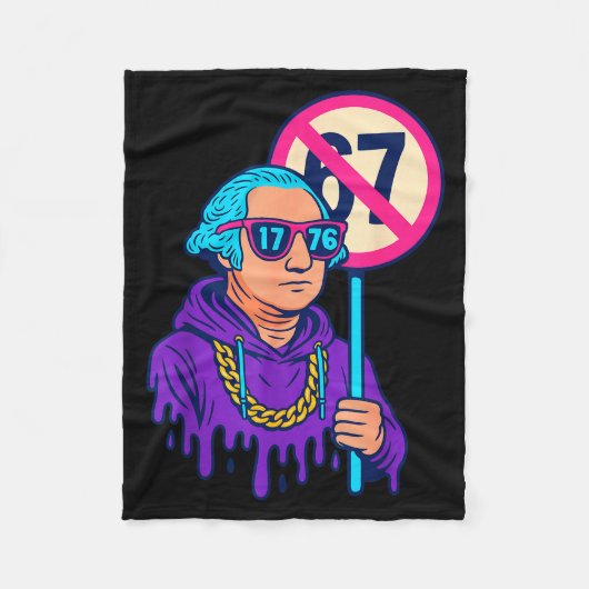Couverture Polaire 1776 Plus de 67 Meme drôle George Washington Drip (Devant)