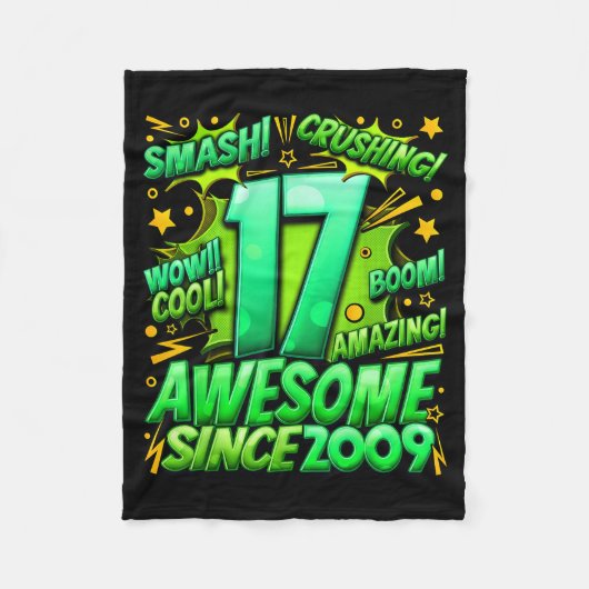 Couverture Polaire 17 Year Old For Boys 17th Birthday Boy 17 Year Old (Devant)