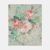 Couverture Polaire 1890 British Vintage Fabric Roses & Daisies (Devant)