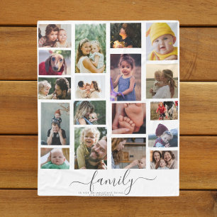 Couverture Polaire 18 Photo Collage Cute Family Love Memory