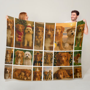Couverture Polaire 18 Photo Collage Modèle personnalisé