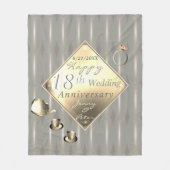 Couverture Polaire 18e anniversaire de Mariage Porcelain oeil de chat (Devant)