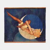Couverture Polaire 1920 hosiery et belle femme sur la lune (Devant (Horizontal))