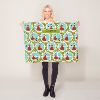 Couverture Polaire 1950's Vintage Christmas