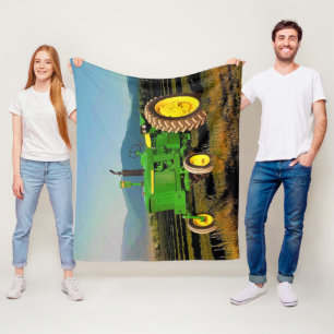 Couverture Polaire 1962 Grand Tracteur vert Cosy Fleece Blanket