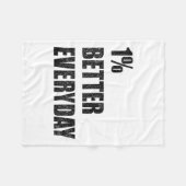 Couverture Polaire 1% Better Every Day Motivation Quote Insrational S (Devant (Horizontal))