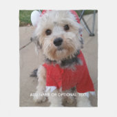 Couverture Polaire 1 Texte personnalisé photo complète - Portrait ver (Devant)