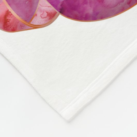 Couverture Polaire 1er Anniversaire 2 Cygnes Aimer Balayage Coeurs Ai (Coin)