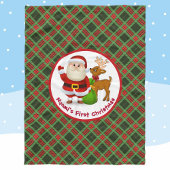 Couverture Polaire 1er Noël du bébé Personnaliser Nom Père Noël