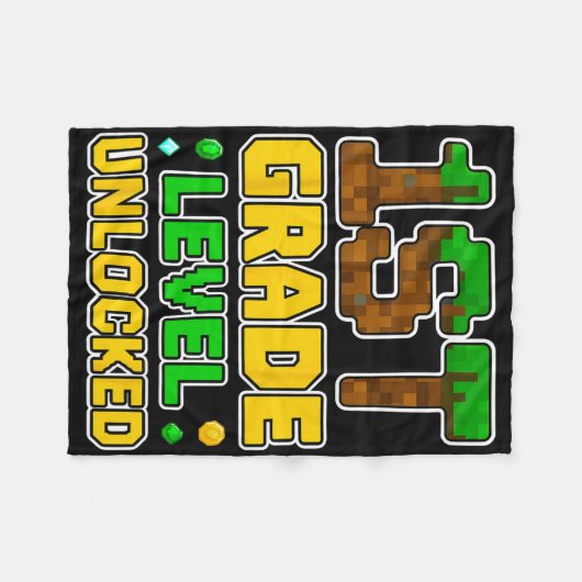 Couverture Polaire 1ère classe Jeu vidéo déverrouillé Pixel Ck To S (Devant (Horizontal))