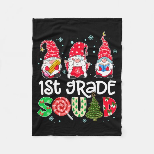 Couverture Polaire 1st Grade Squad Gnome Teacher Christmas Ne Buffalo (Devant)