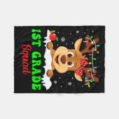 Couverture Polaire 1st Grade Squad Xmas Reindeer Teacher Student Chri (Devant (Horizontal))