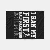 Couverture Polaire 1st Half Marathon Runner Funny Running First (Devant (Horizontal))