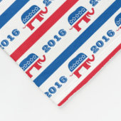 Couverture Polaire 2016 rayures républicaines patriotiques d'éléphant (Coin)