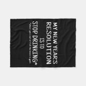 Couverture Polaire 2018 Resolution Stop Drinking Funny New Year's Eve (Devant (Horizontal))