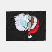Couverture Polaire 2020 Santa With Face Mask Black African American C (Devant (Horizontal))