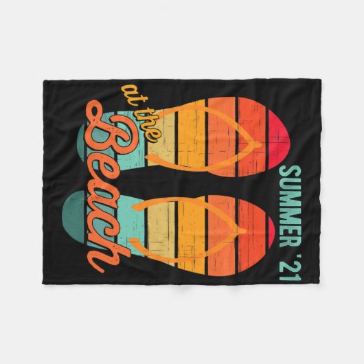 Couverture Polaire 2021 Summer Family Beach Ocean Vacation Matching F (Devant (Horizontal))