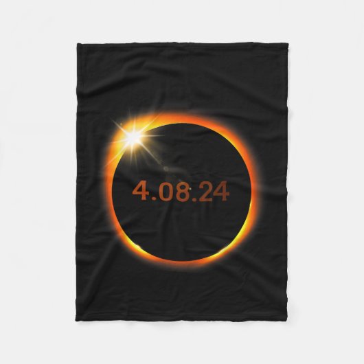 Couverture Polaire 2024 Solar Eclipse Américain Totality Spring 4.08. (Devant)
