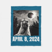 Couverture Polaire 2024 Solar Eclipse Funny Chicken Selfie  (Devant)