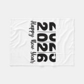 Couverture Polaire 2026 Happy New Year Bold Numbers Celebration Party (Devant (Horizontal))