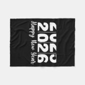 Couverture Polaire 2026 Happy New Year Bold Numbers Celebration Party (Devant (Horizontal))