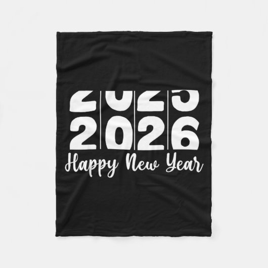 Couverture Polaire 2026 Happy New Year Bold Numbers Celebration Party (Devant)