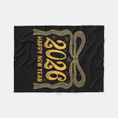 Couverture Polaire 2026 Happy New Year Bow Fireworks Celebration Desi (Devant (Horizontal))