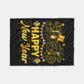 Couverture Polaire 2026 Happy New Year Celebration Party Fire Work Me (Devant (Horizontal))