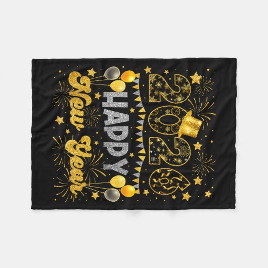 Couverture Polaire 2026 Happy New Year Eve Celebration Firework Men W (Devant (Horizontal))