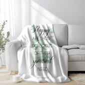 Couverture Polaire 2026 JW Year Text Matthew 5:3 with Eucalyptus