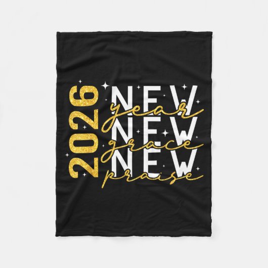 Couverture Polaire 2026 New Year New Grace New Praise New Year's Eve  (Devant)