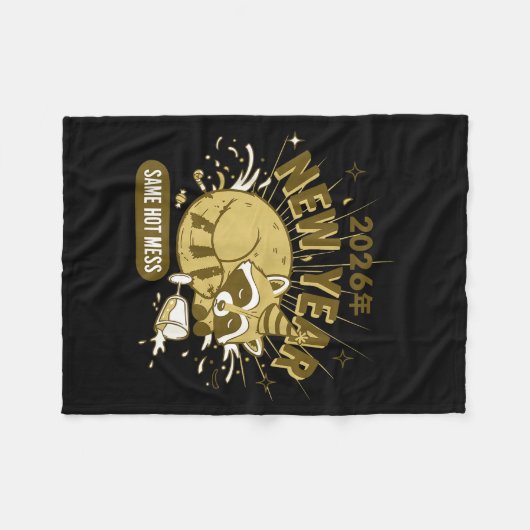 Couverture Polaire 2026 New Year Same Hot Mess Celebration  (Devant (Horizontal))