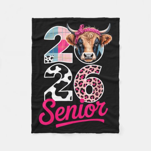 Couverture Polaire 2026 Senior Cow Lovers Graduation Funny Cl Shirt F (Devant)