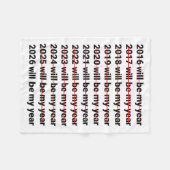 Couverture Polaire 2026 Will Be My Year Funny Humor New Year Quote  (Devant (Horizontal))