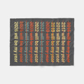 Couverture Polaire 2026 Will Be My Year Funny Humor New Year Quote  (Devant (Horizontal))