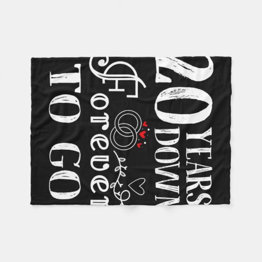 Couverture Polaire 20 Ans À Partir Pour Toujours Couple 20E Mariage A (Devant (Horizontal))