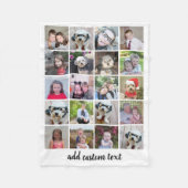 Couverture Polaire 20 Photo Collage - Grille avec texte de script - b (Devant)