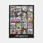 Couverture Polaire 20 Photo Collage - Grille avec texte de script - n (Devant)