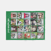 Couverture Polaire 20 Photo Collage - Grille avec texte de script - v (Devant (Horizontal))