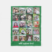 Couverture Polaire 20 Photo Collage - Grille avec texte de script - v (Devant)