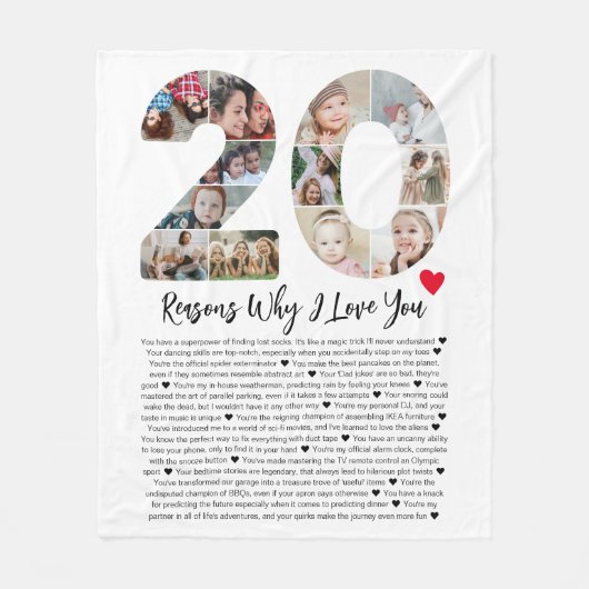 Couverture Polaire 20 Raisons pour lesquelles je t'aime 20e anniversa (Devant)