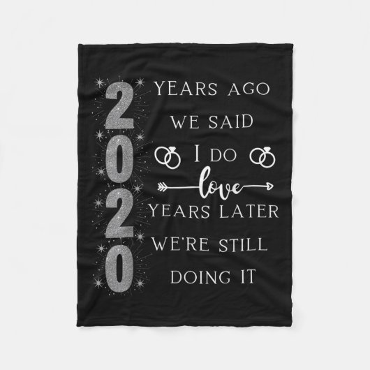 Couverture Polaire 20 Year Wedding Anniversary. We Said I Do. We're S (Devant)